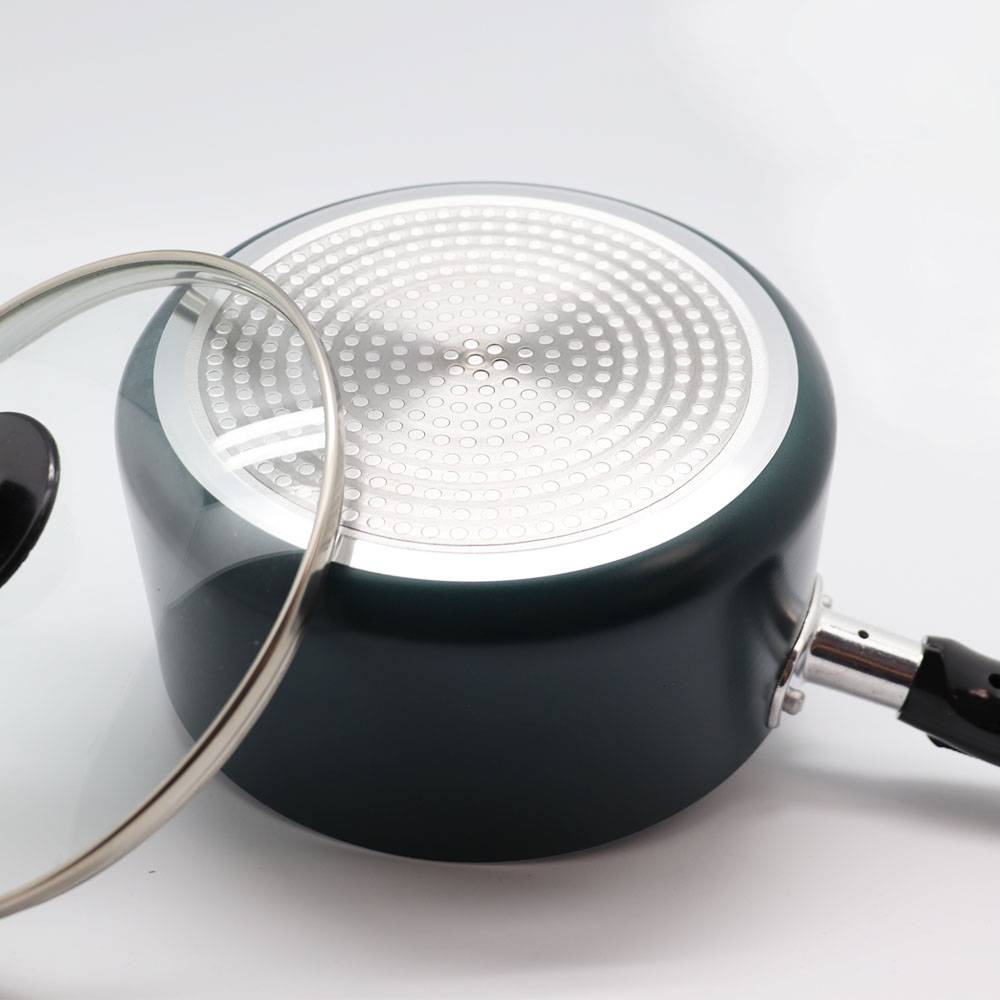 NonStick Stove Or Induction Compatible Cooking Pot with Tempered Glass