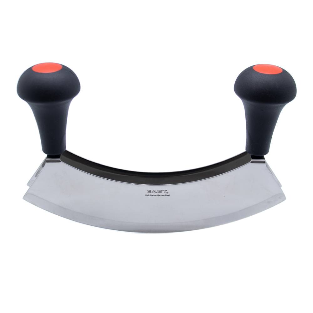 Professional Stainless Steel Double Blade Mezzaluna Half Moon Mincing