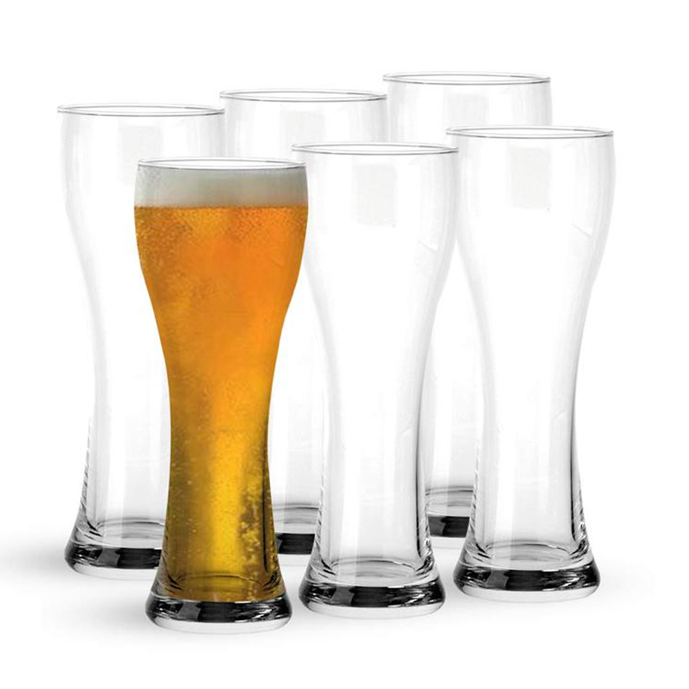 (Set Of 6) Ocean Imperial High Quality Tall Beer Pilsner Glass, 545ml